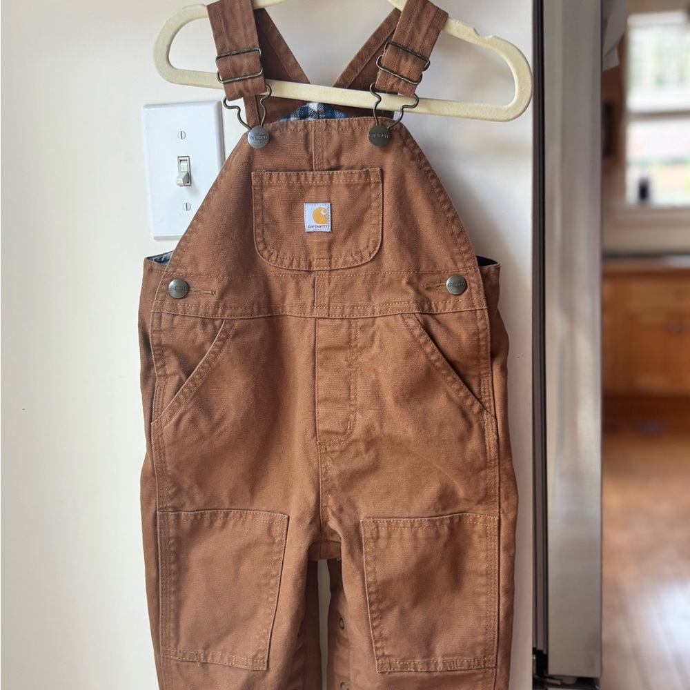 Carhartt Kids Overalls in Rich Brown